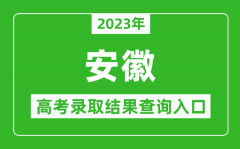 2023年安徽高考录取结果查询系统入口官网