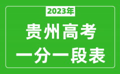 2023年贵州高考一分一段表(文科+理科)