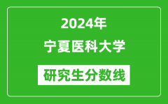 2024年宁夏医科大学研究生分数线一览表（含2023年历年）