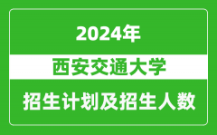 西安交通大学2024年在江苏的招生计划及招生人数
