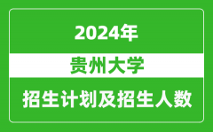 贵州大学2024年在江苏的招生计划及招生人数