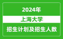 上海大学2024年在江苏的招生计划及招生人数