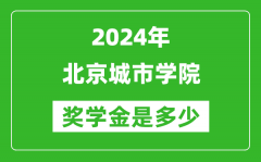 2024年北京城市学院奖学金多少钱_覆盖率是多少？