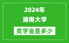 2024年湖南大学奖学金多少钱_覆盖率是多少？