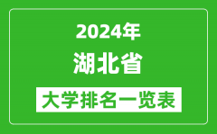 2024年湖北省大学排名一览表（130所）