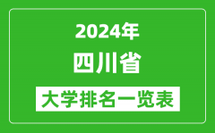 2024年四川省大学排名一览表（134所）